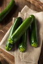 Raw Green Organic Zucchini Squash Royalty Free Stock Photo