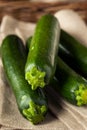 Raw Green Organic Zucchini Squash Royalty Free Stock Photo