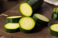 Raw Green Organic Zucchini Squash Royalty Free Stock Photo