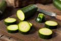 Raw Green Organic Zucchini Squash Royalty Free Stock Photo