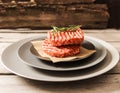 Raw Ground beef meat Burger steak cutlets