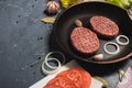 Organic fresh minced meat cutlets. Royalty Free Stock Photo