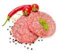 Raw hamburger meat