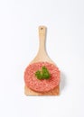 Raw hamburger patty Royalty Free Stock Photo