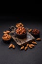 Raw hazelnuts without shells in a bowl Royalty Free Stock Photo