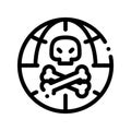 Raw Head And Bloody Bones Vector Thin Line Icon
