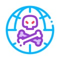 Raw Head And Bloody Bones Vector Thin Line Icon