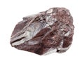 raw Hematite (iron ore) rock isolated on white Royalty Free Stock Photo