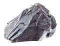 raw hematite stone (iron ore) on white