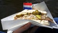 Raw herring sandwich