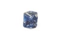 Raw hexagonal deep blue sapphire, aluminium corundum crystal Royalty Free Stock Photo