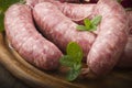 Raw homemade sausage