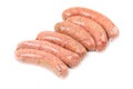 Raw homemade sausages