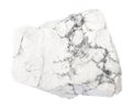 Raw Howlite stone isolated on white Royalty Free Stock Photo