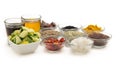 Raw ingredients for Indian mango pickle. Royalty Free Stock Photo