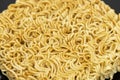 Raw instant noodle ready to cook for background texture design