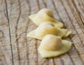 Raw italian cappelletti, fresh homemade pasta.