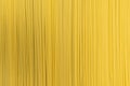 Raw Italian spaghetti pasta on gray background