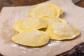 Raw italian tortelli pasta