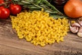 Raw Italian wheat pasta - Chifferi rigati Royalty Free Stock Photo