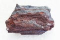 raw jaspilite (ferruginous quartzite) on white Royalty Free Stock Photo