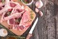 Raw lamb chop Royalty Free Stock Photo