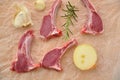 Raw Lamb Chops Royalty Free Stock Photo
