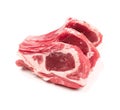 Raw lamb chops or mutton cuts isolated