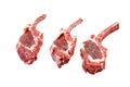 Raw lamb cutlets Royalty Free Stock Photo
