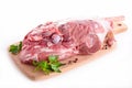 Raw lamb leg Royalty Free Stock Photo