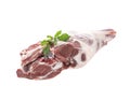 Raw lamb leg Royalty Free Stock Photo