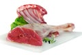 Raw lamb meat