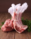 Raw lamb rack Royalty Free Stock Photo