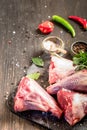 Raw lamb shanks Royalty Free Stock Photo