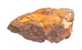 raw Limonite ( brown iron ore) rock isolated