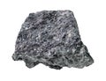 Raw magnetite iron ore cutout on white