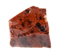 raw Mahogany Obsidian rock isolated on white