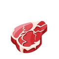 Raw marbled meat icon