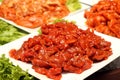 Raw marinated beef