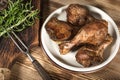 Raw marinated chicken drumsticks Royalty Free Stock Photo