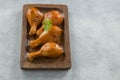 Raw marinated chicken drumsticks Royalty Free Stock Photo