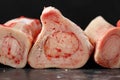 Raw Marrow bone beef for making broth Royalty Free Stock Photo