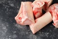 Raw Marrow bone beef for making broth Royalty Free Stock Photo