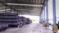 Raw material of steel wire in starage Royalty Free Stock Photo