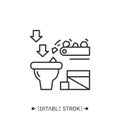 Raw materials line icon. Editable illustration