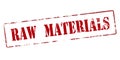 Stamp with text Raw materials Royalty Free Stock Photo