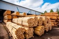 raw materials stacked in a factory site