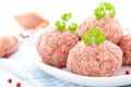 Raw meat balls Royalty Free Stock Photo