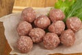 Raw meat balls Royalty Free Stock Photo