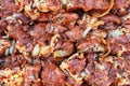 Raw meat for barbecue, marinated and ready to roast Royalty Free Stock Photo